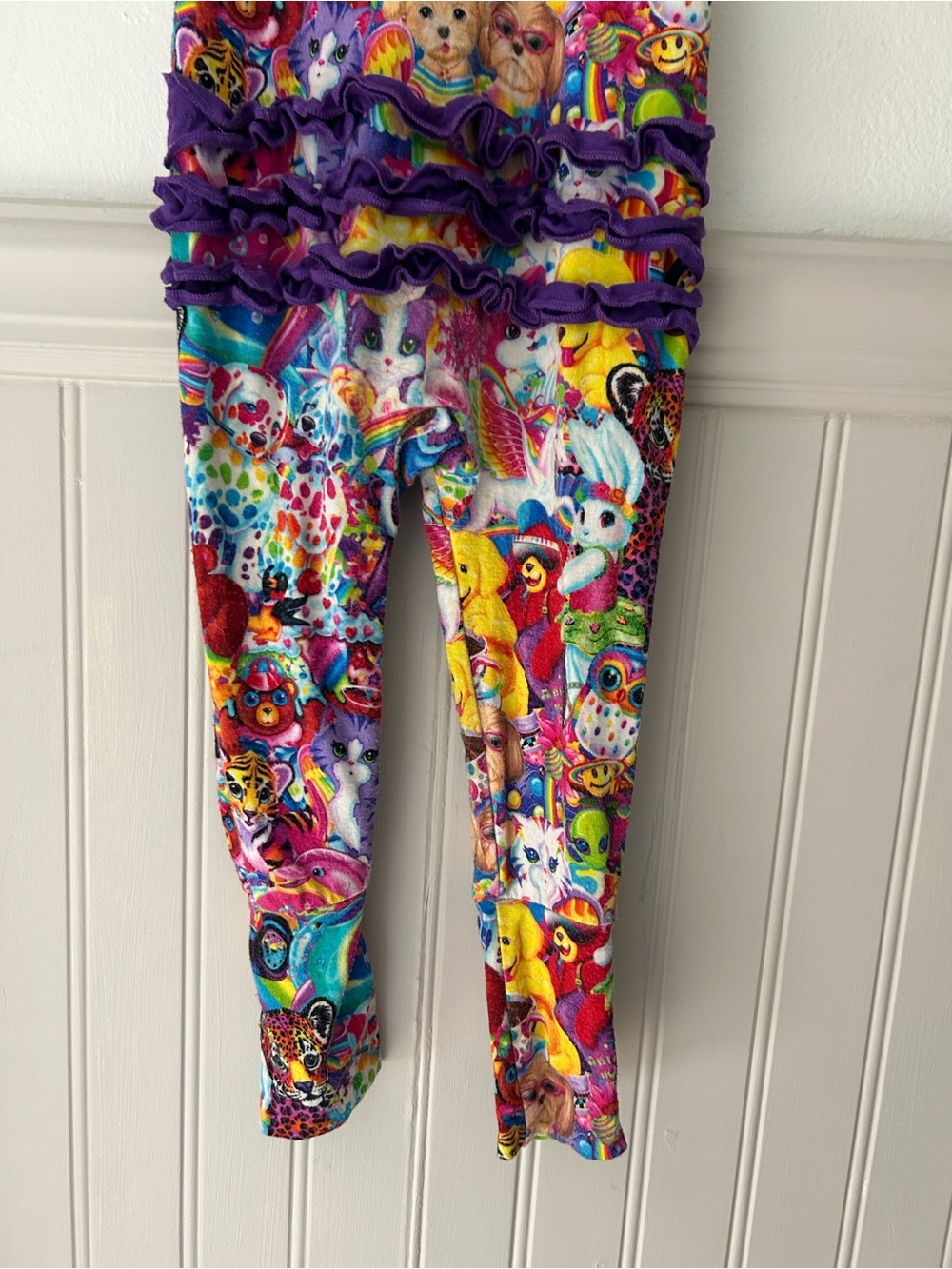 Showstoppers 12-18M Lisa Frank Bamboo Blend Zippy Romper Flutter Sleeve - Picture 6 of 6
